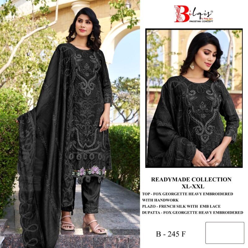 Stylish Bilqis B 245 E To I Georgette Embroidered Salwar Kameez Wholesale 2026