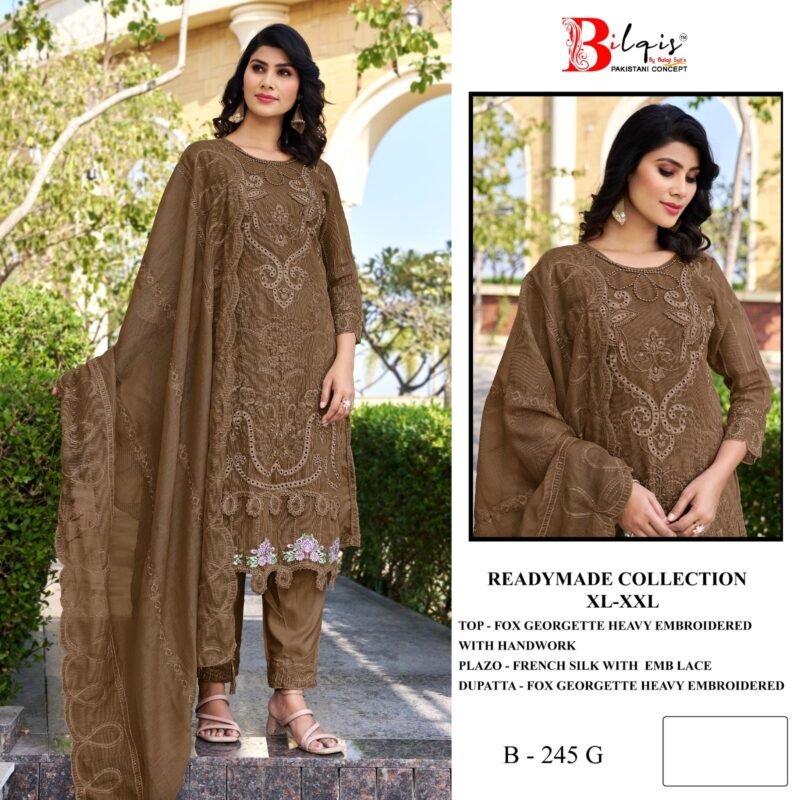 Stylish Bilqis B 245 E To I Georgette Embroidered Salwar Kameez Wholesale 2026