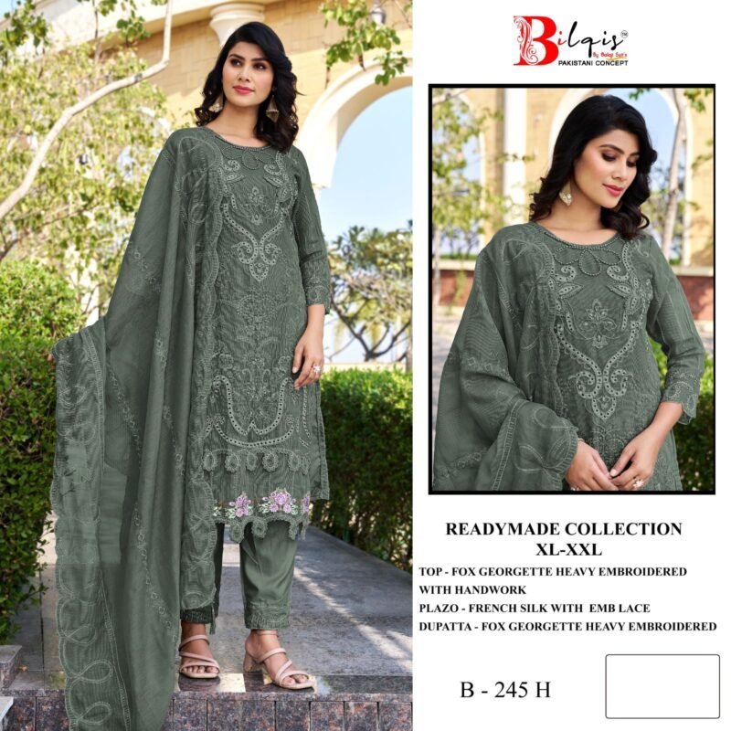 Stylish Bilqis B 245 E To I Georgette Embroidered Salwar Kameez Wholesale 2026