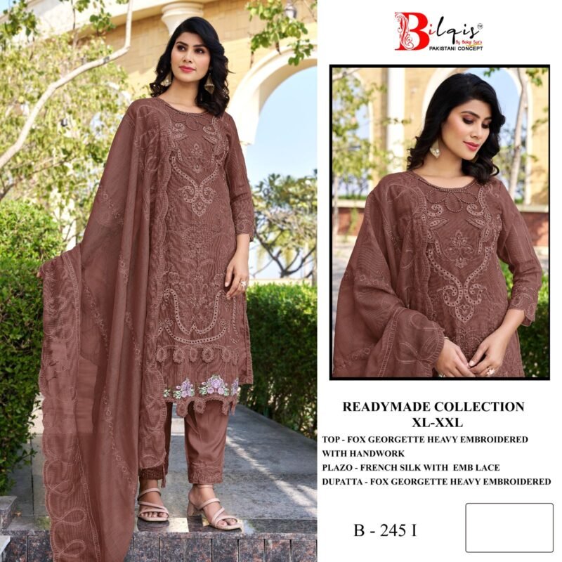 Stylish Bilqis B 245 E To I Georgette Embroidered Salwar Kameez Wholesale 2026