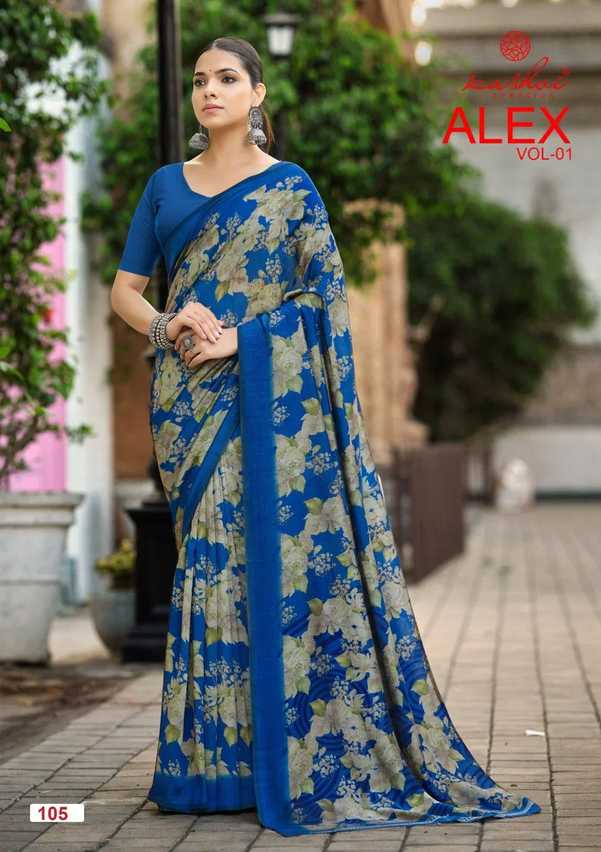 Kashvi Alex Vol 1 Black Vichitra Printed Saree Wholesale