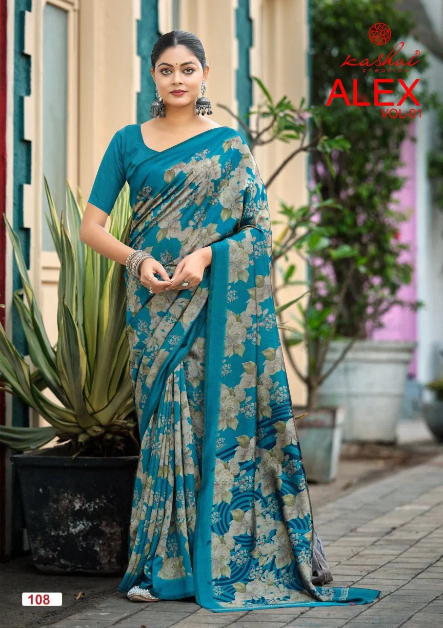 Stylish Kashvi Alex Vol 1 Black Vichitra Printed Saree Wholesale 2026