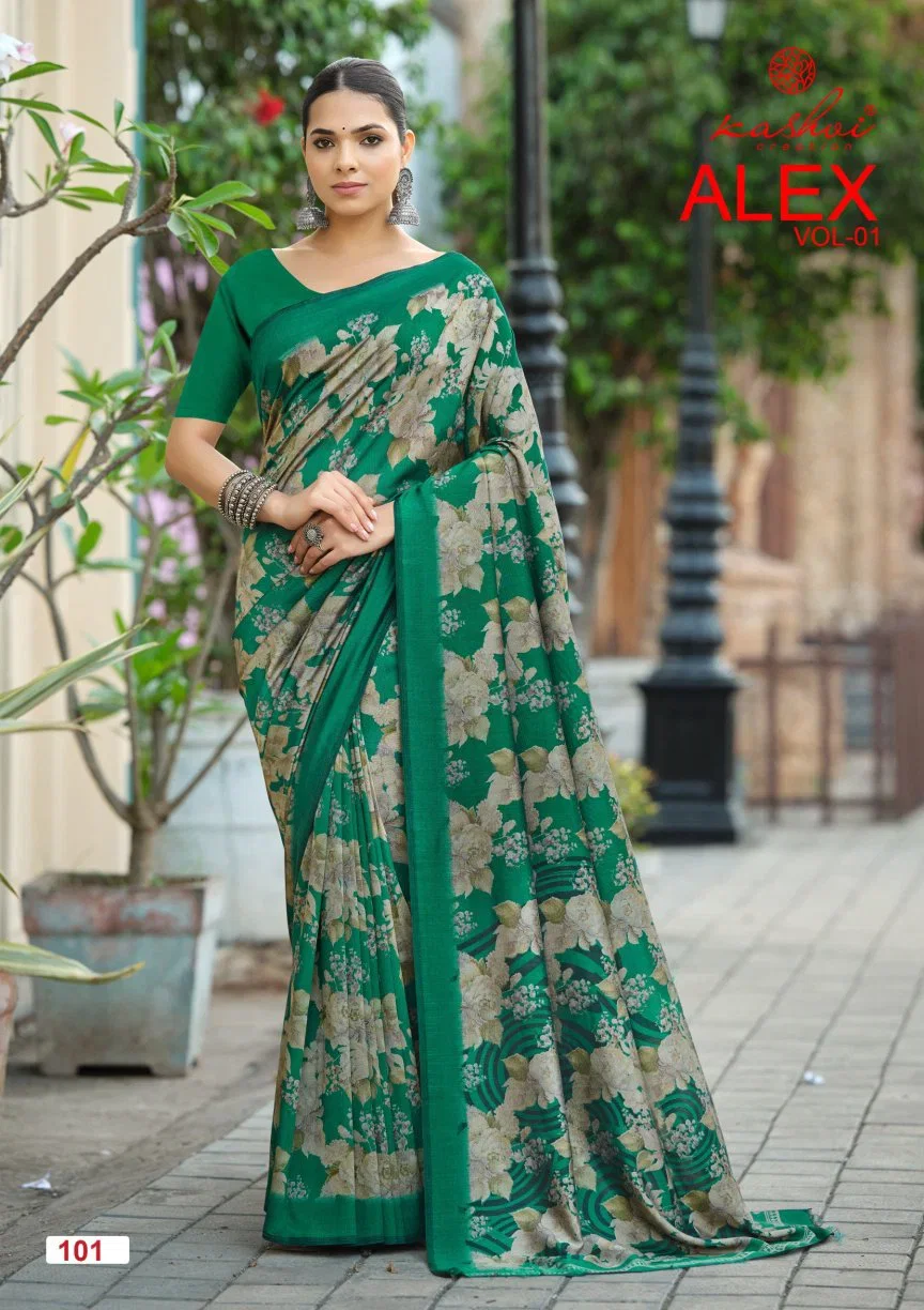 Stylish Kashvi Alex Vol 1 Black Vichitra Printed Saree Wholesale 2026