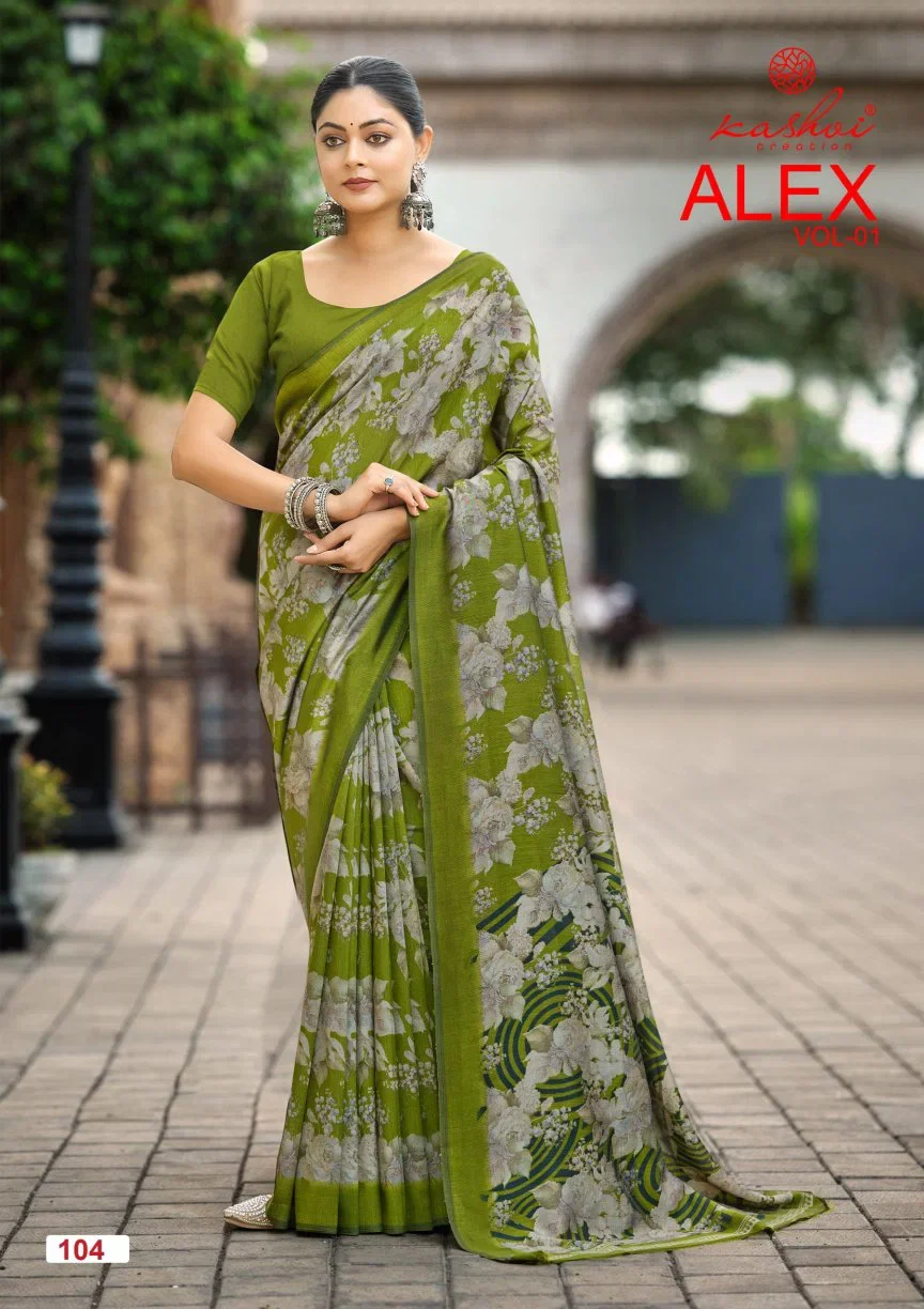 Stylish Kashvi Alex Vol 1 Black Vichitra Printed Saree Wholesale 2026