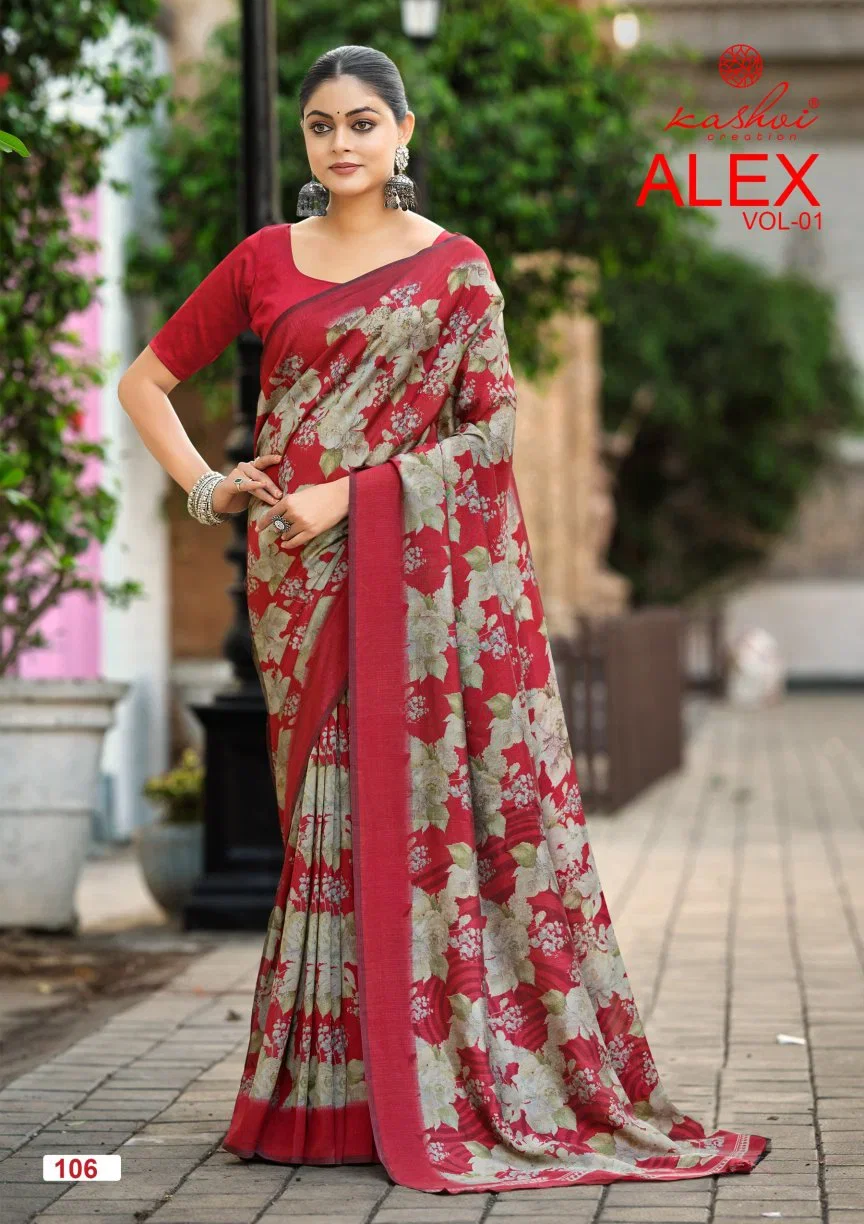 Stylish Kashvi Alex Vol 1 Black Vichitra Printed Saree Wholesale 2026