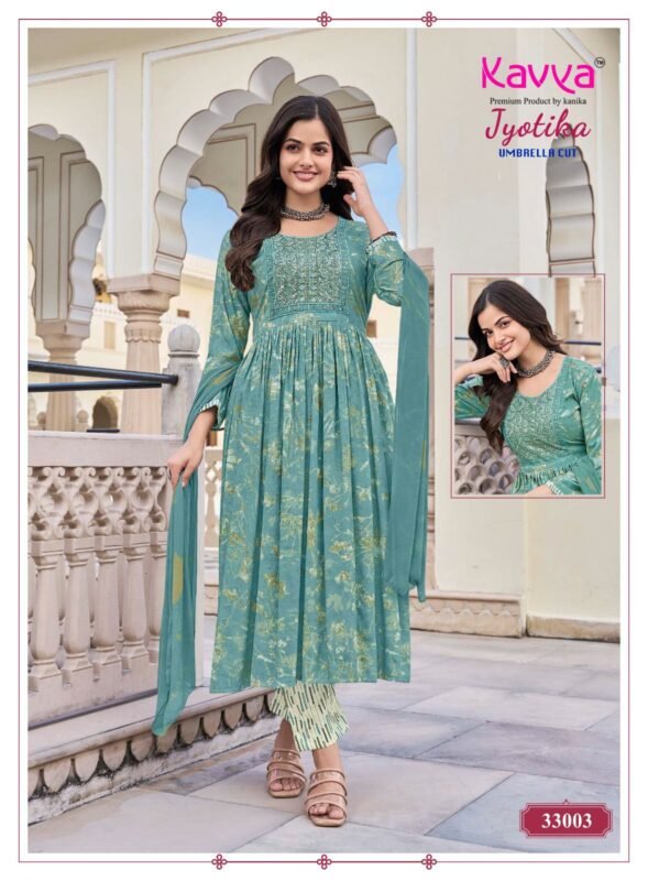 Latest Kavya Jyotika Vol 33 Capsule Foil Printed Kurti Bottom With Dupatta Wholesale 2026