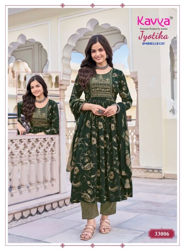 Latest Kavya Jyotika Vol 33 Capsule Foil Printed Kurti Bottom With Dupatta Wholesale 2026