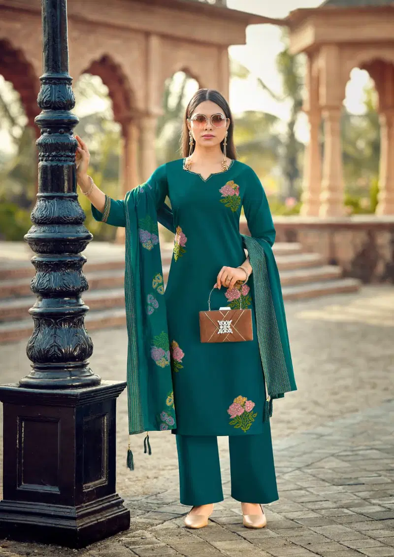 Latest Woodee Mahek Cotton Soft Thread Worked Kurti With Bottom Dupatta Wholesale 2026