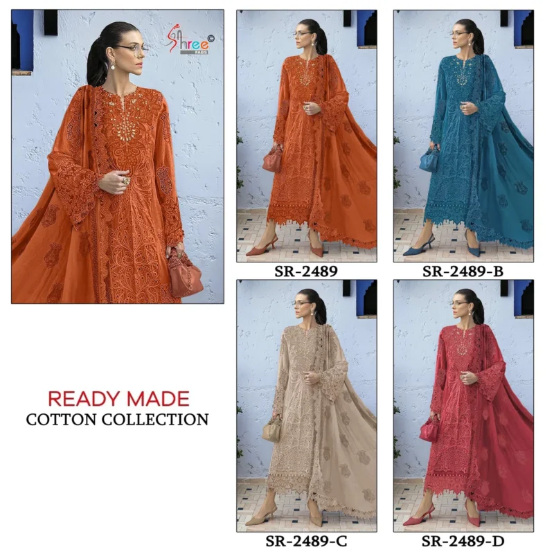 Beautiful Shree Sr 2489 Cambric Cotton Embroidered Salwar Kameez Wholesale 2026