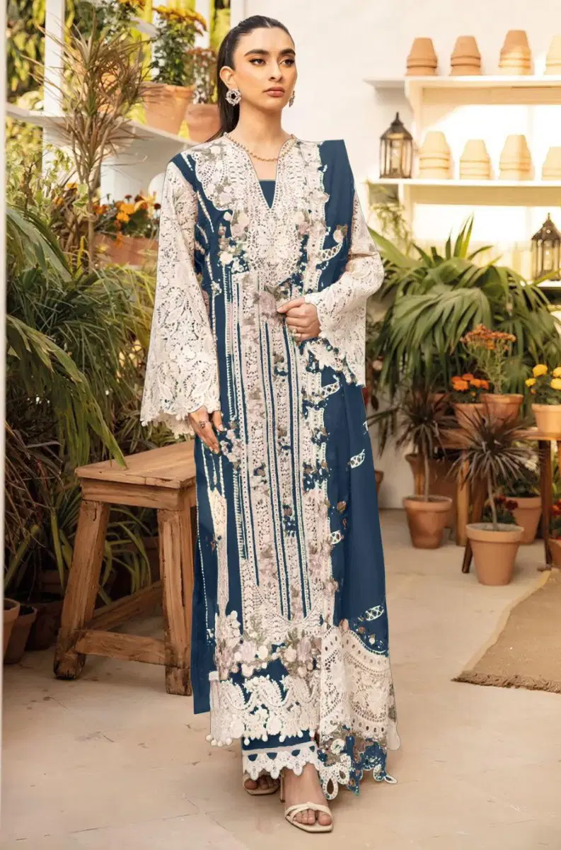 Saniya Ombre 5001 D To G Cotton With Chikankari Embroidered Salwar Kameez Collection Wholesale