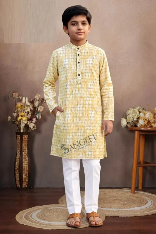 Stylish Sangeet Mumbai Linen Cotton Classic Rayon printed Kids Kurta Collection Wholesale 2026