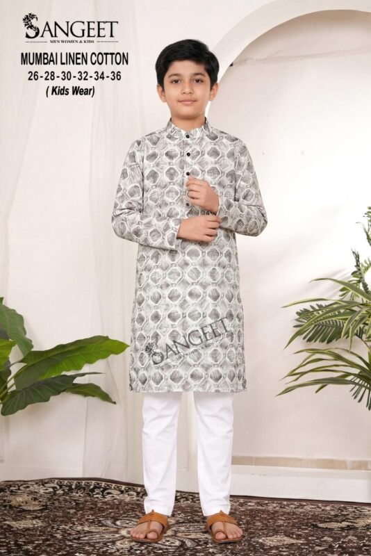 Stylish Sangeet Mumbai Linen Cotton Classic Rayon printed Kids Kurta Collection Wholesale 2026