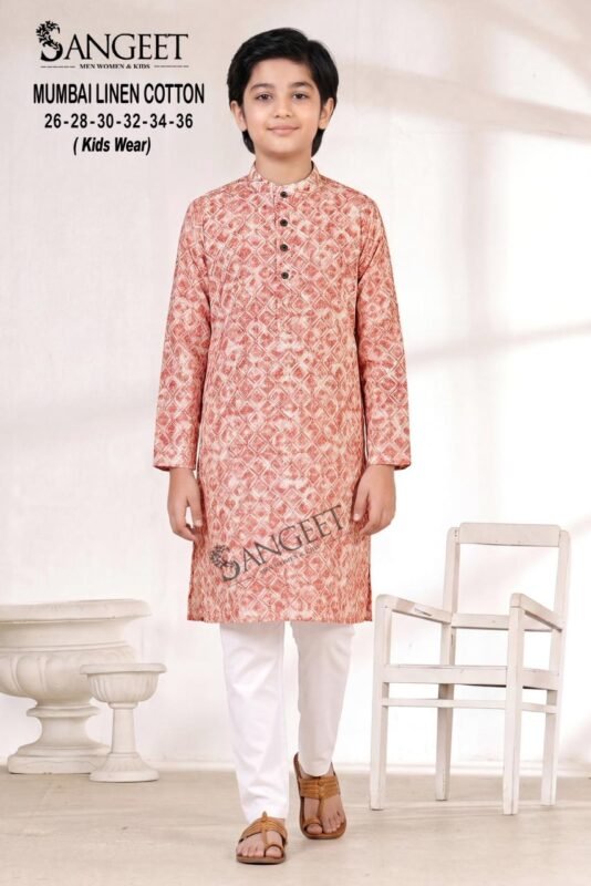 Stylish Sangeet Mumbai Linen Cotton Classic Rayon printed Kids Kurta Collection Wholesale 2026