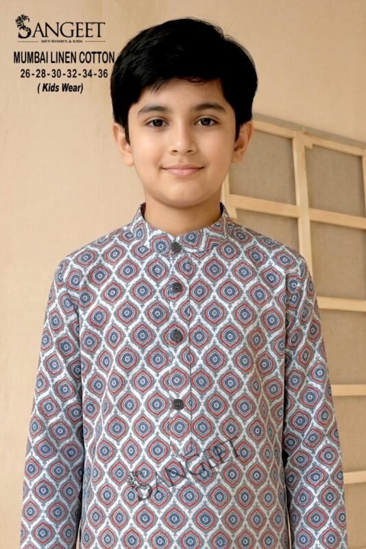 Stylish Sangeet Mumbai Linen Cotton Classic Rayon printed Kids Kurta Collection Wholesale 2026