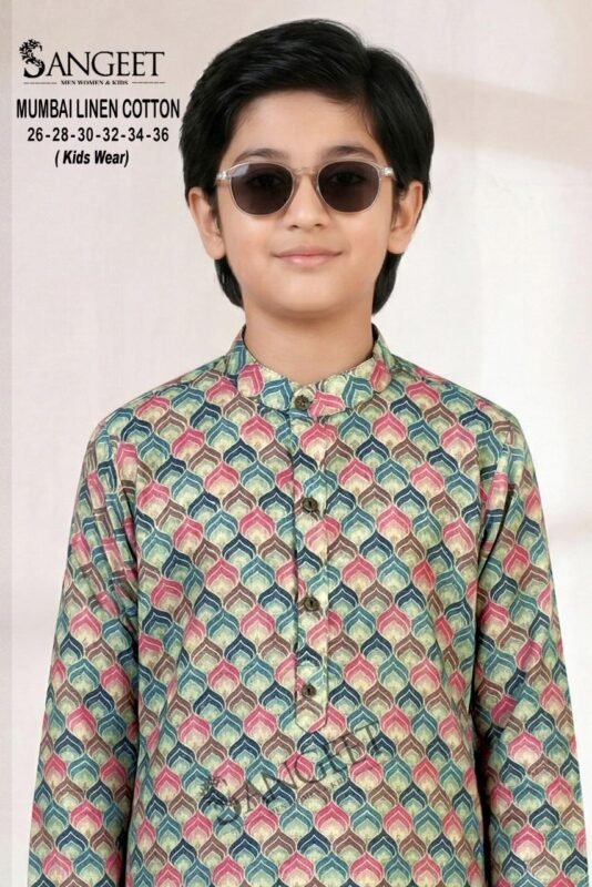 Stylish Sangeet Mumbai Linen Cotton Classic Rayon printed Kids Kurta Collection Wholesale 2026