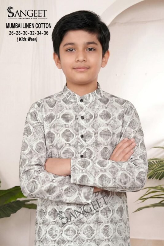 Stylish Sangeet Mumbai Linen Cotton Classic Rayon printed Kids Kurta Collection Wholesale 2026