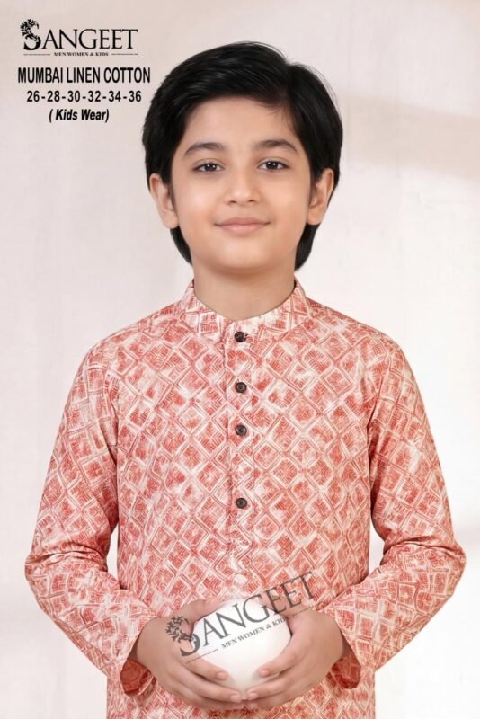 Stylish Sangeet Mumbai Linen Cotton Classic Rayon printed Kids Kurta Collection Wholesale 2026