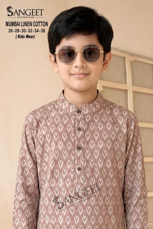 Stylish Sangeet Mumbai Linen Cotton Classic Rayon printed Kids Kurta Collection Wholesale 2026