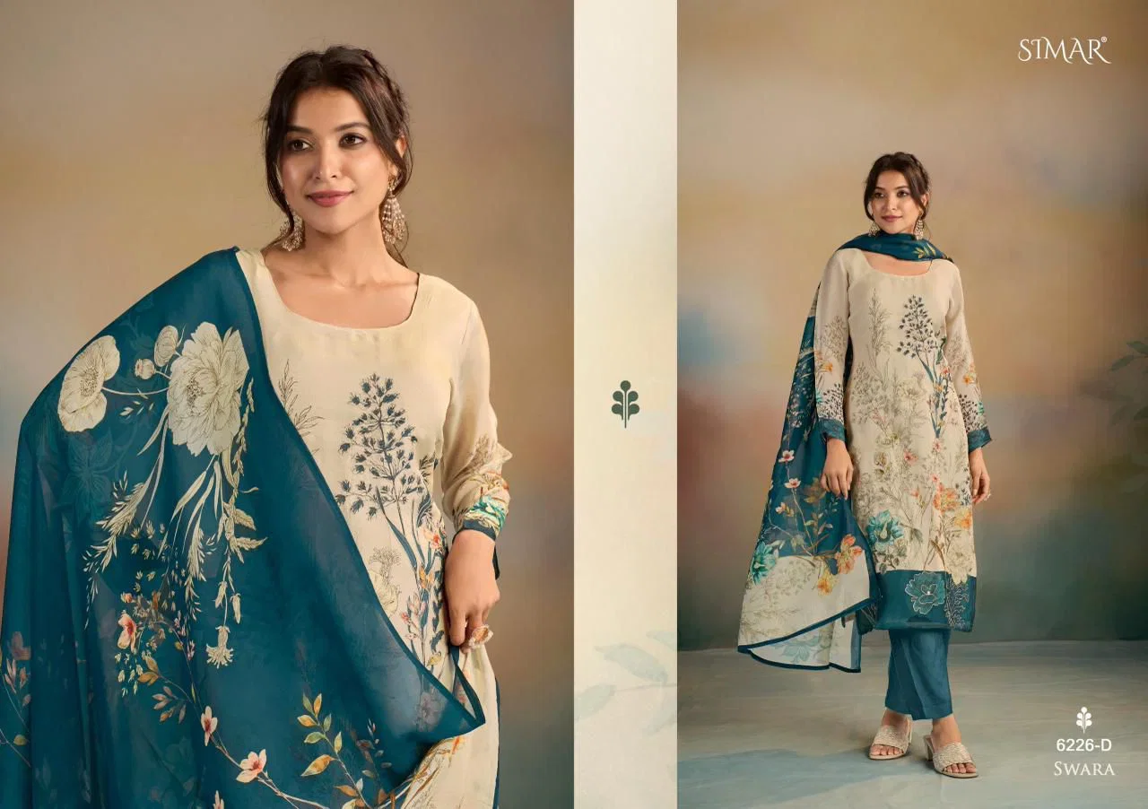Latest Glossy Simar Swara Viscose Organaza Digital Printed Salwar Kameez Wholesale 2026