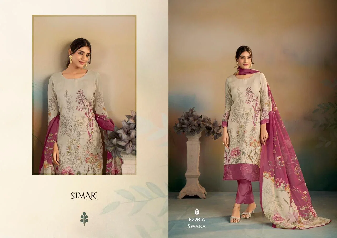 Latest Glossy Simar Swara Viscose Organaza Digital Printed Salwar Kameez Wholesale 2026