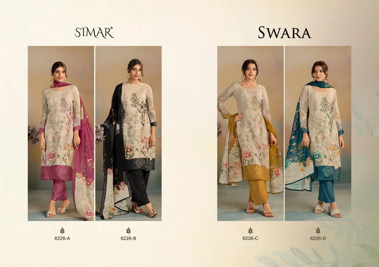 Latest Glossy Simar Swara Viscose Organaza Digital Printed Salwar Kameez Wholesale 2026