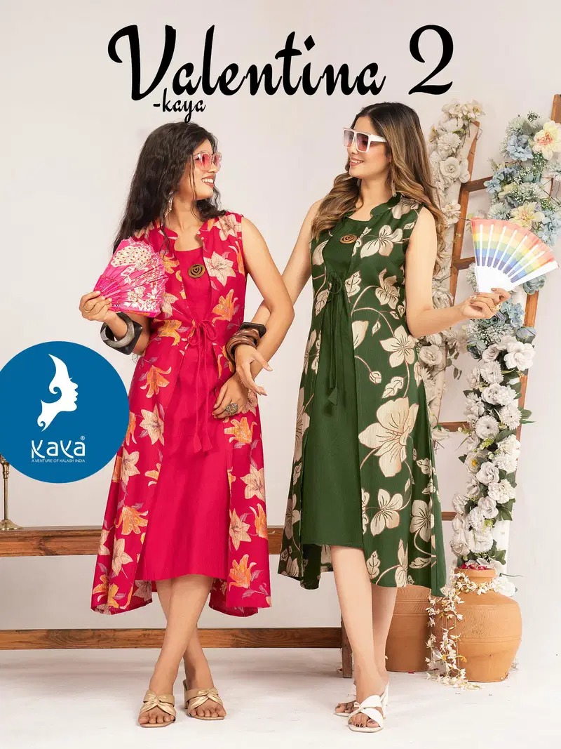 Kaya Velentina Vol 2 Berlin Printed Kurti Collection Wholesale