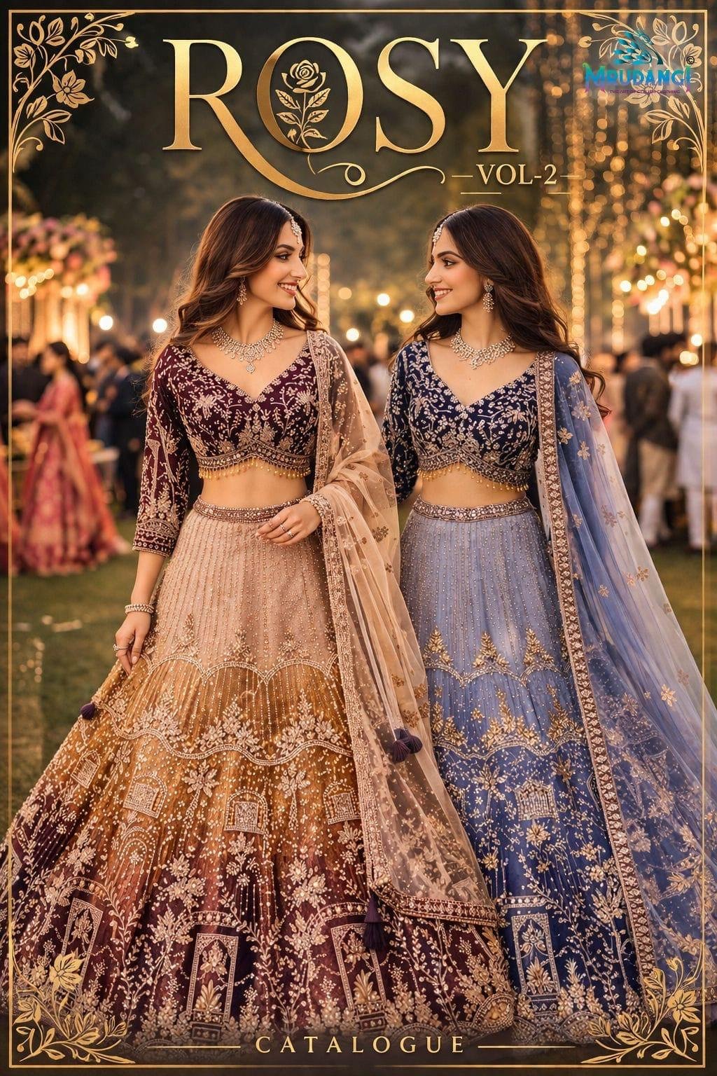 Mrudangi Rosy Vol 2 Premium Net Handworked Designer Lehenga Choli Collection Wholesale