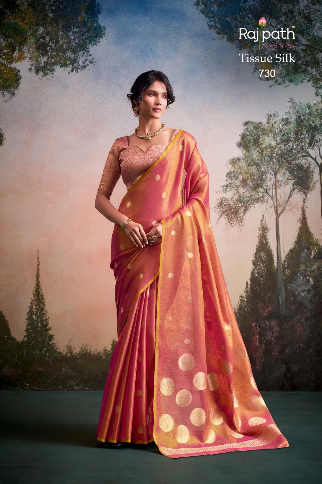 Stylish Rajpath Anvika Dollar Tissue Silk Party Wear Saree Collection Wholesale 2026