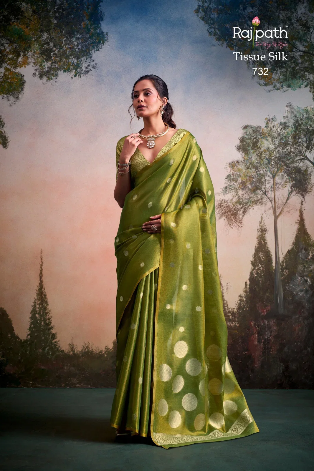 Stylish Rajpath Anvika Dollar Tissue Silk Party Wear Saree Collection Wholesale 2026