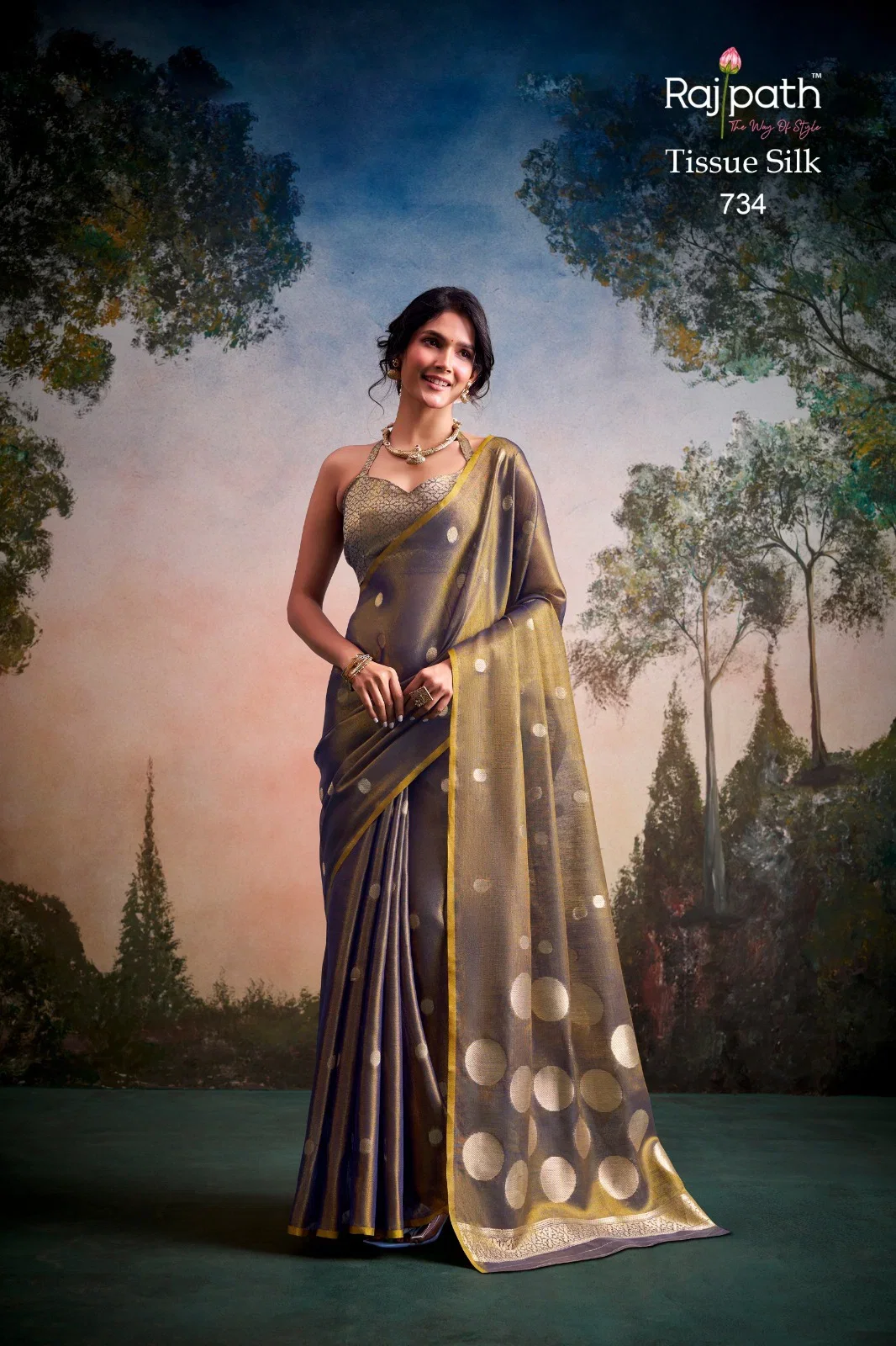 Stylish Rajpath Anvika Dollar Tissue Silk Party Wear Saree Collection Wholesale 2026