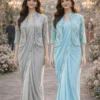 Buy Mrudangi Swati Premium Lycra Designer Ready To Wear Saree With Jacket Wholesale 2026
