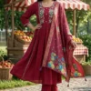 Buy Princess New Sanshkari Mal Chanderi Anarkali Kurti Set Collection Wholesale 2026