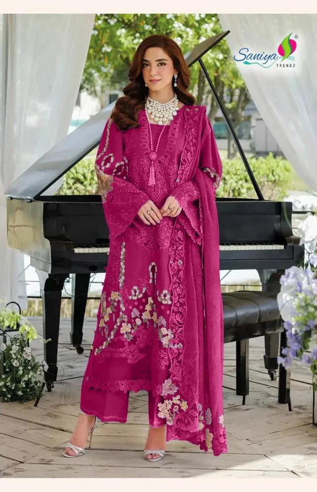 Saniya Elaf Vol 28 E To H Cotton With Chikankari Worked Pakistani Salwar Kameez Wholesale