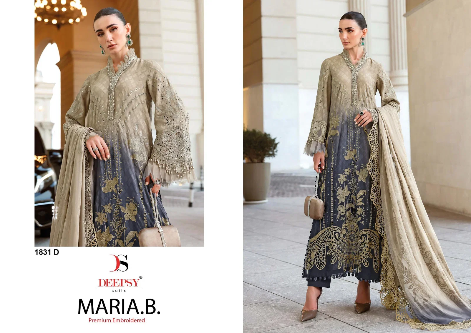 Beautiful Deepsy Maria B Premium Embroidered E To I Cotton Dupatta Cotton Salwar Kameez Wholesale 2026
