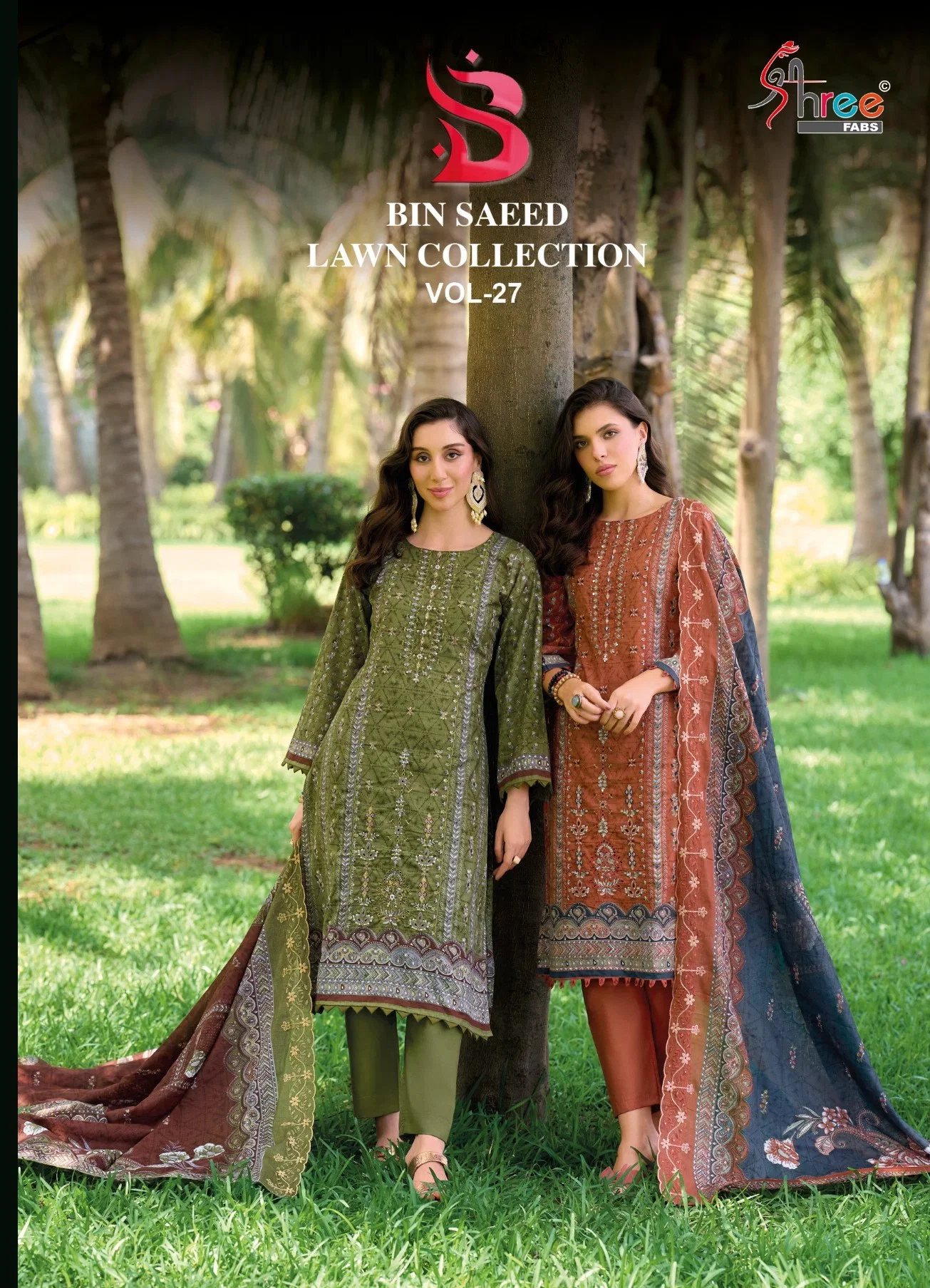 Shree Bin Saeed Lawn Collection Vol 27 Cotton Embroidered Pakistani Suit Wholesale