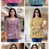 Buy Sangeet Mumbai Rayon Print 3 Short Kurti Collection Wholesale 2026