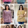 Buy Sangeet Mumbai Rayon Print 3 Short Kurti Collection Wholesale 2026