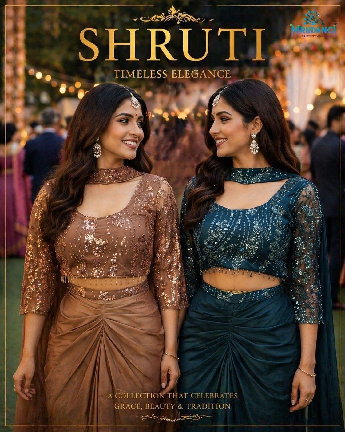 Mrudangi Shruti 66684 And 66685 Lycra Sequence Work Indo Western Collection Wholesale