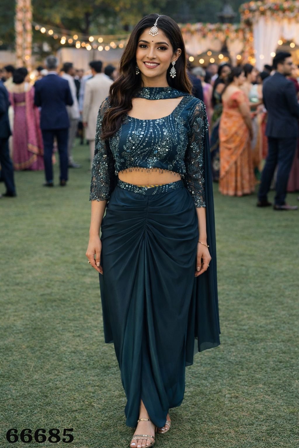 Stylish Mrudangi Shruti 66684 And 66685 Lycra Sequence Work Indo Western Collection Wholesale 2026