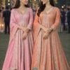 Mrudangi Nutan Chinon Embroidered Gown With Dupatta Wholesale