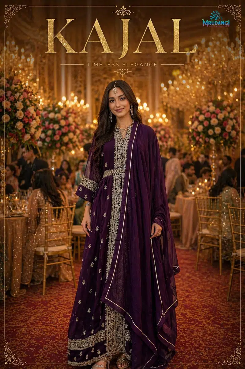 Mrudangi Kajal Georegette Embroidered Designer Salwar Suit Wholesale