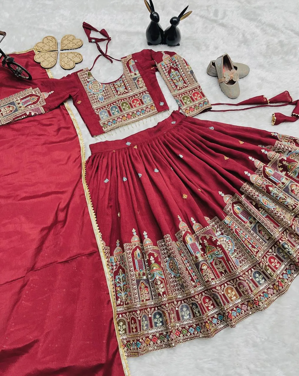 Buy Baby 211 Pure Vichitra Embroidery Wedding Lahenga Choli Kid Wear Wholesale 2026