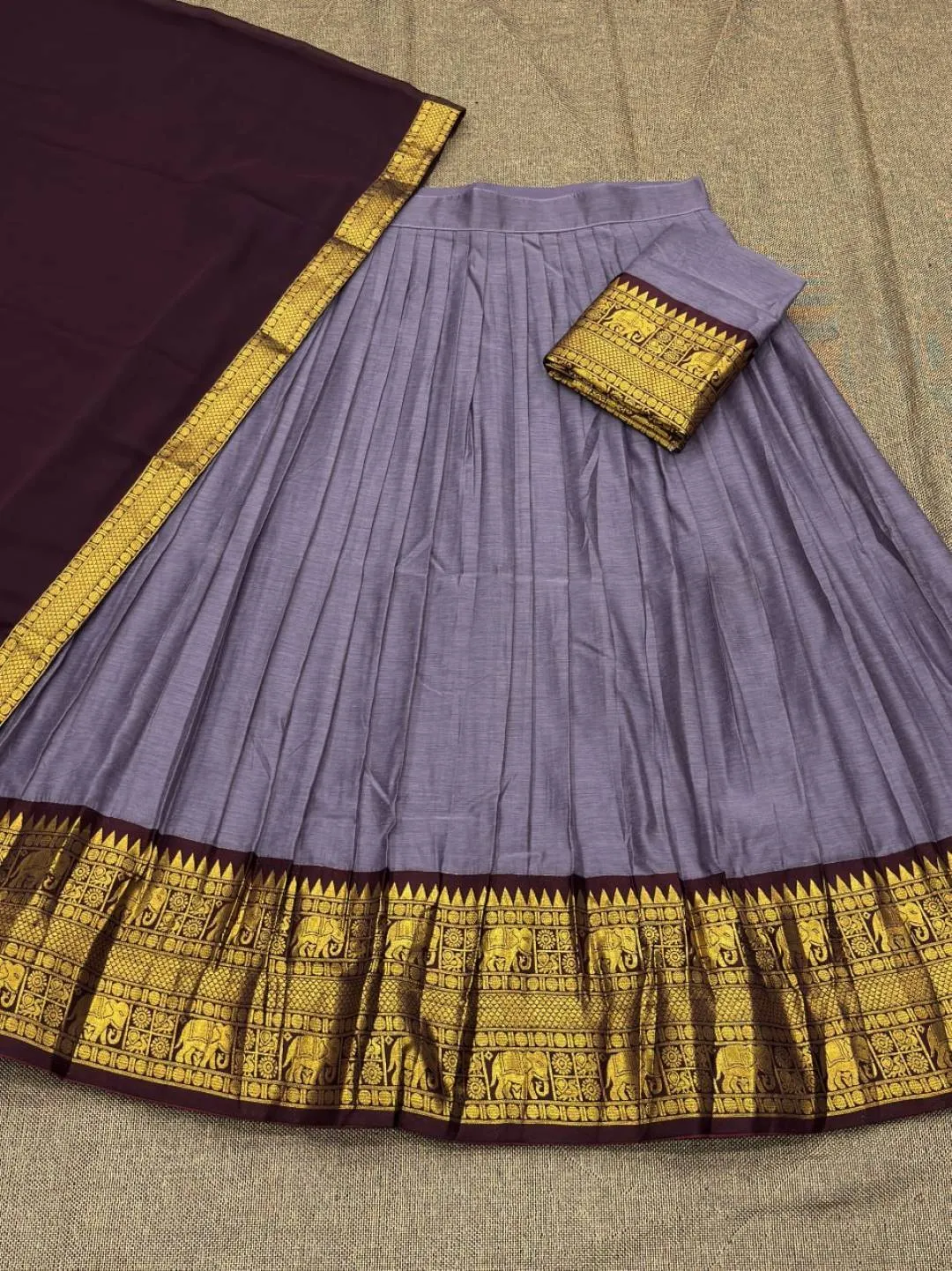 Launching Vally 87 Vol 6 Kanchi Cotton Zari Weaving South Style Lehenga Saree Wholesale Surat 2026