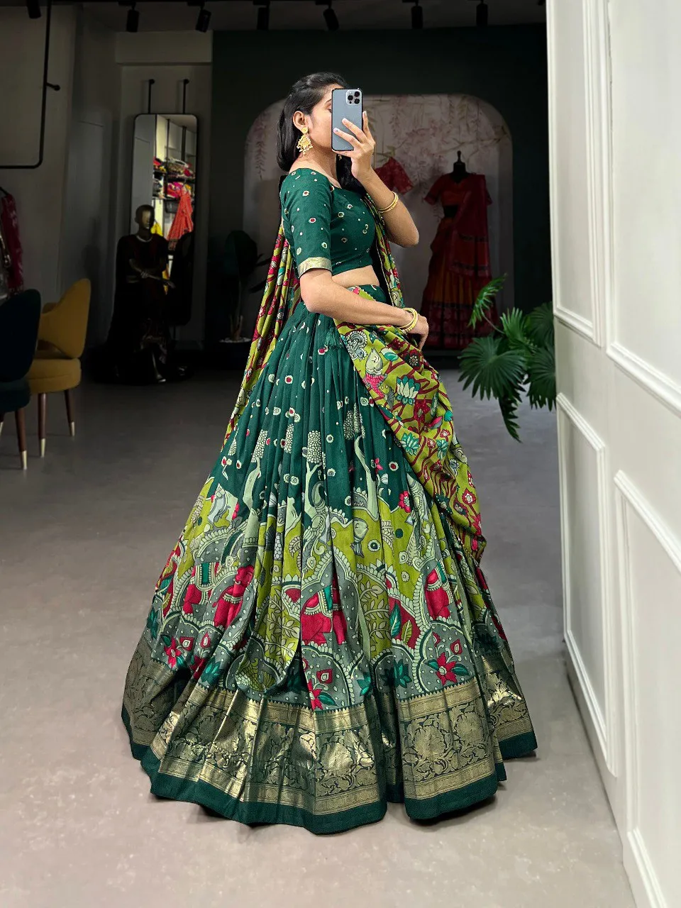 Latest WMN 1219 Musafir Tussar Silk Kalamkari Lehenga Choli Wholesale 2026