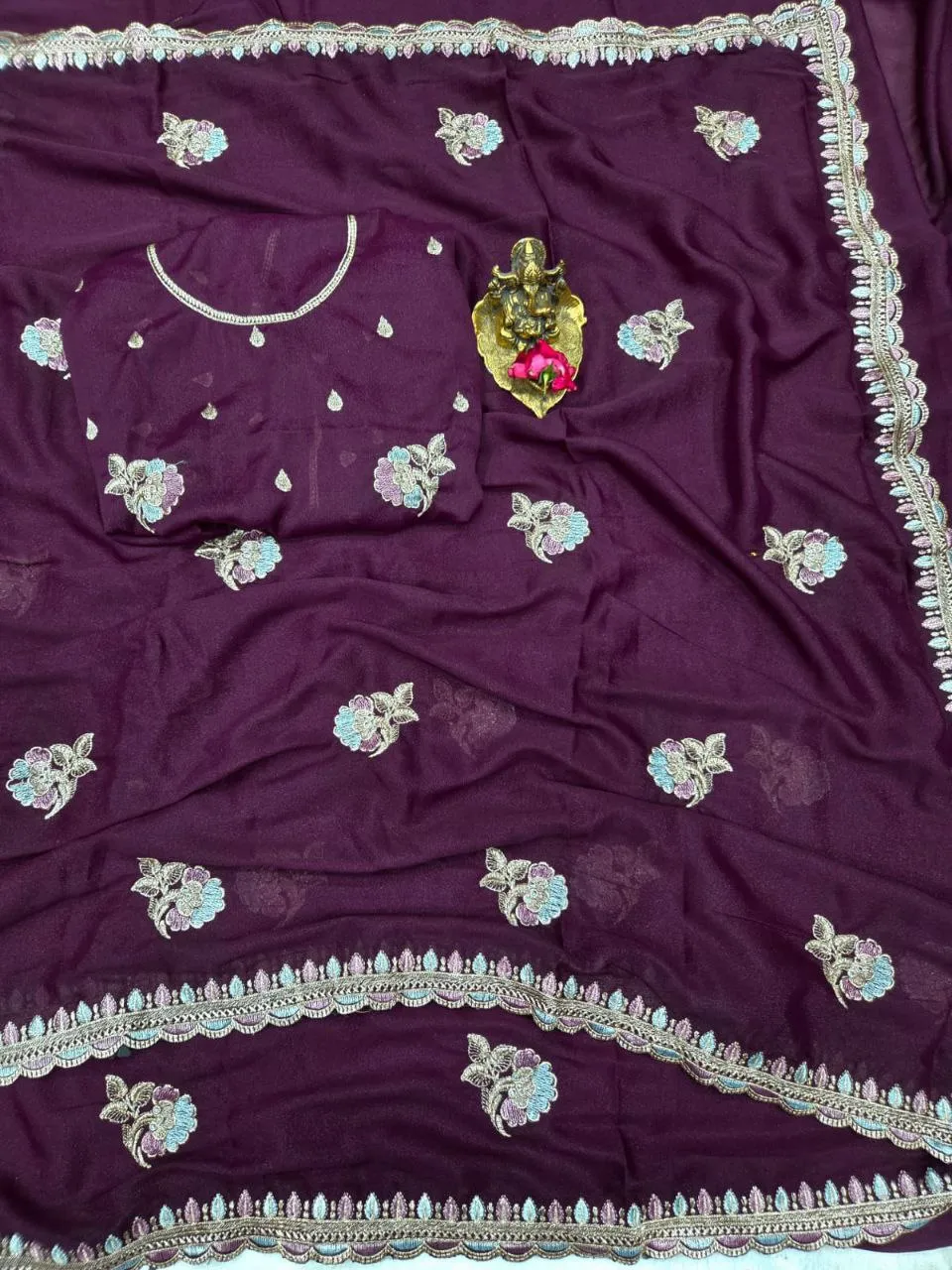 Latest RC1 Soft Choklei Silk Embroidery Festival Saree Wholesale Surat 2026