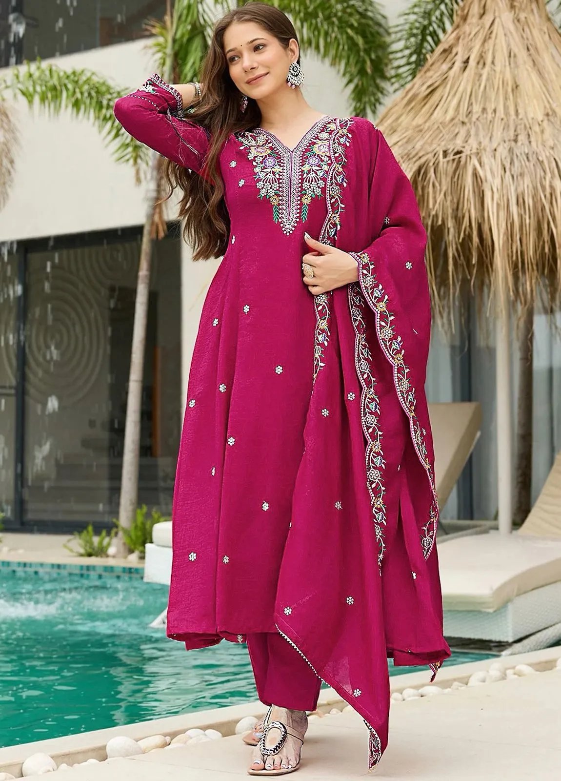 Launching Beauty J 1017 Vichhitra Silk Anarkali Suit Wholesale Online Surat 2026