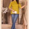 Buy DLA Vidhya Cotton Print Short Top Tunic Wholesale Surat 2026