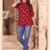 Buy DLA Vidhya Cotton Print Short Top Tunic Wholesale Surat 2026