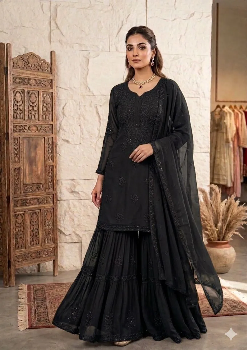 BDE 456 Georgette Sharara Dress for Wedding Wholesale Surat