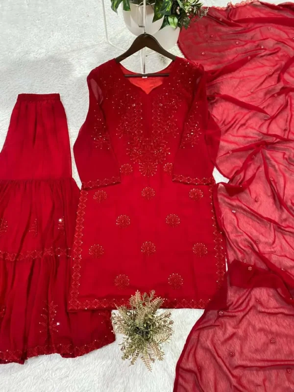 Beautiful BDE 456 Georgette Sharara Dress for Wedding Wholesale Surat 2026